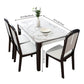 Traditional Style Marble Dining Set with White Fixed Table and 4 Black Legs Base Clearhalo 'Dining Room Sets' 'Dining Tables & Seating' 'dining_room_set' 'furn' 'furn_dining_room_set' 'Furniture' 'furniture_dining_room_set' 'Kitchen & Dining Furniture' 'kitchen&dining_furn' 'kitchen' 1200x1200_9e1a1553-803e-4086-aee5-480c7d3eec9d
