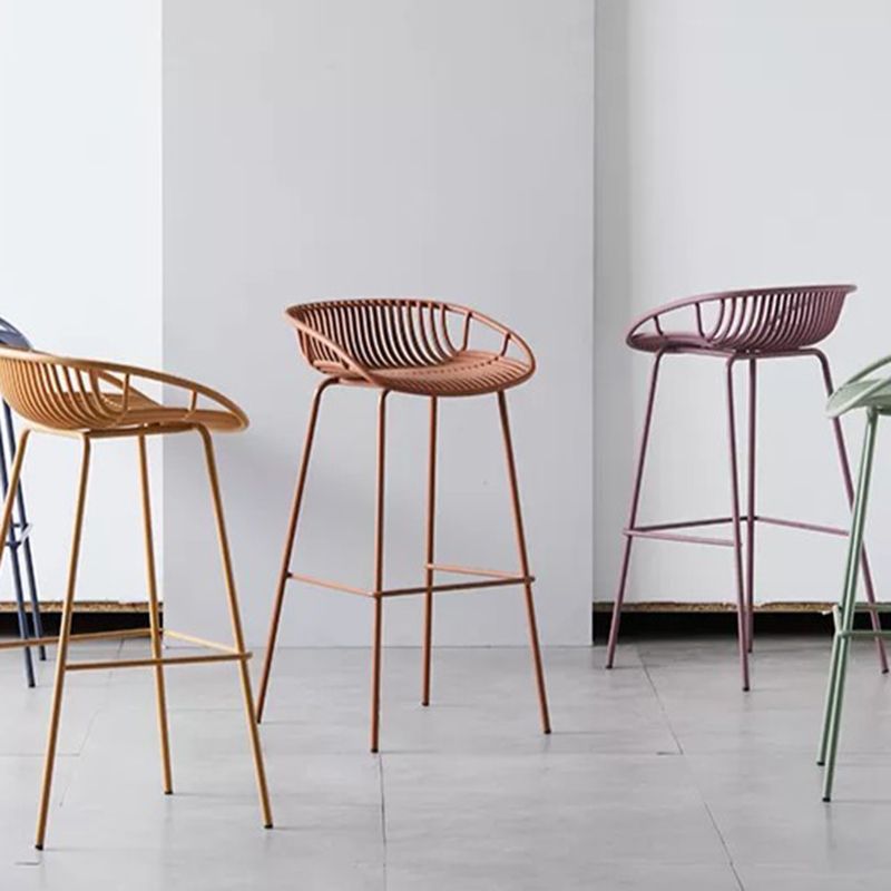 Industriële metalen kruk metalen lage rugkrukkruk in matte afwerking voor binnen