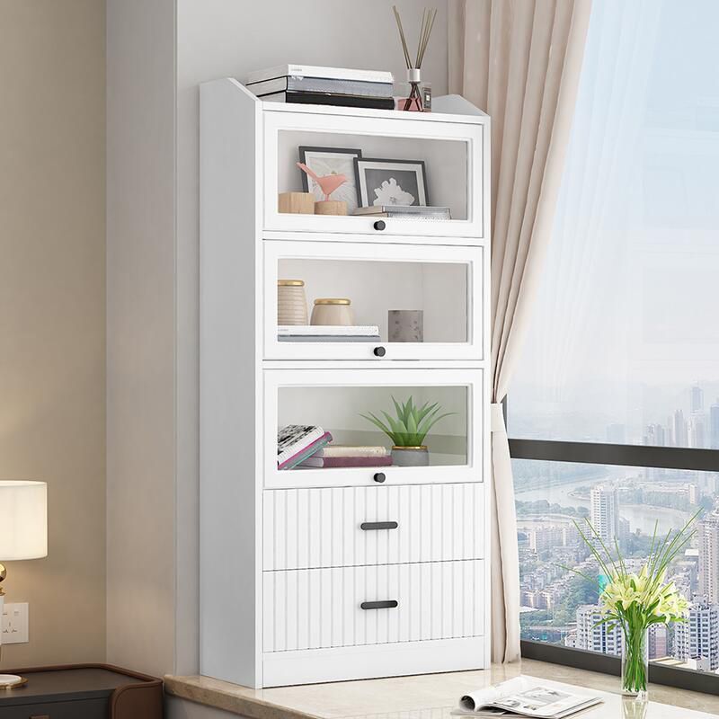 Contemporary Wood Bookshelf Standard Book Shelf for Home Office 11.8" Wide Clearhalo 'Bookcases' 'furn' 'furn_bookcases' 'Furniture' 'Office Furniture' 1200x1200_9e1c0c4c-153f-4791-ac5c-f52c72a4ca74