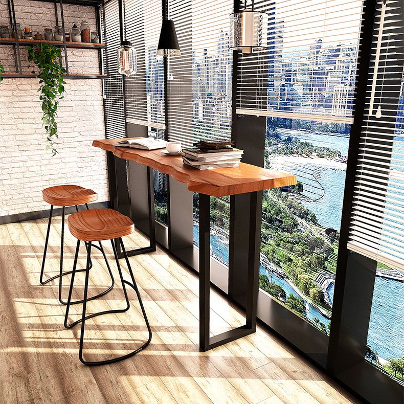 Rectangle Bar Dining Table Contemporary Bar Table with Sled Base Clearhalo 'Bar Furniture' 'Bar Tables' 'bar_tables' 'furn' 'furn_bar_tables' 'Furniture' 'furniture_bar_tables' 'Kitchen & Dining Furniture' 1200x1200_9e1c32c8-804e-444c-a0d5-4b836b5e061a
