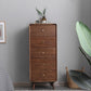 Mid-Century Modern Chest with Drawers and Straight Legs in Brown