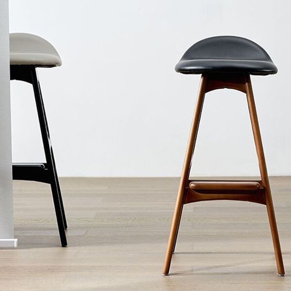 Contemporary Upholstered Faux Leather Bar Stool with Solid Wood Base Clearhalo 'Bar Furniture' 'Bar Stools' 'bar_stools' 'furn' 'furn_bar_stools' 'Furniture' 'Kitchen & Dining Furniture' 1200x1200_9e1c5fd5-993a-489b-9971-2dc8ebb191ee