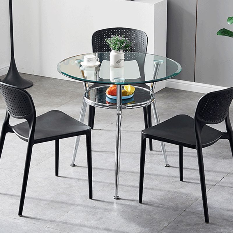 Round Transparent Dining Table Glass Table Modern with 3 Legs Pedestal Clearhalo ' dining_table' 'Dining Tables & Seating' 'Dining Tables' 'furn' 'furn_dining_table' 'Furniture' 'furniture_dining_table' 'Kitchen & Dining Furniture' 'kitchen&dining_furn' 'kitchen' 'kitchen_dining_table' 1200x1200_9e1d8432-722d-4f5f-85a0-7c8c0fe945b3