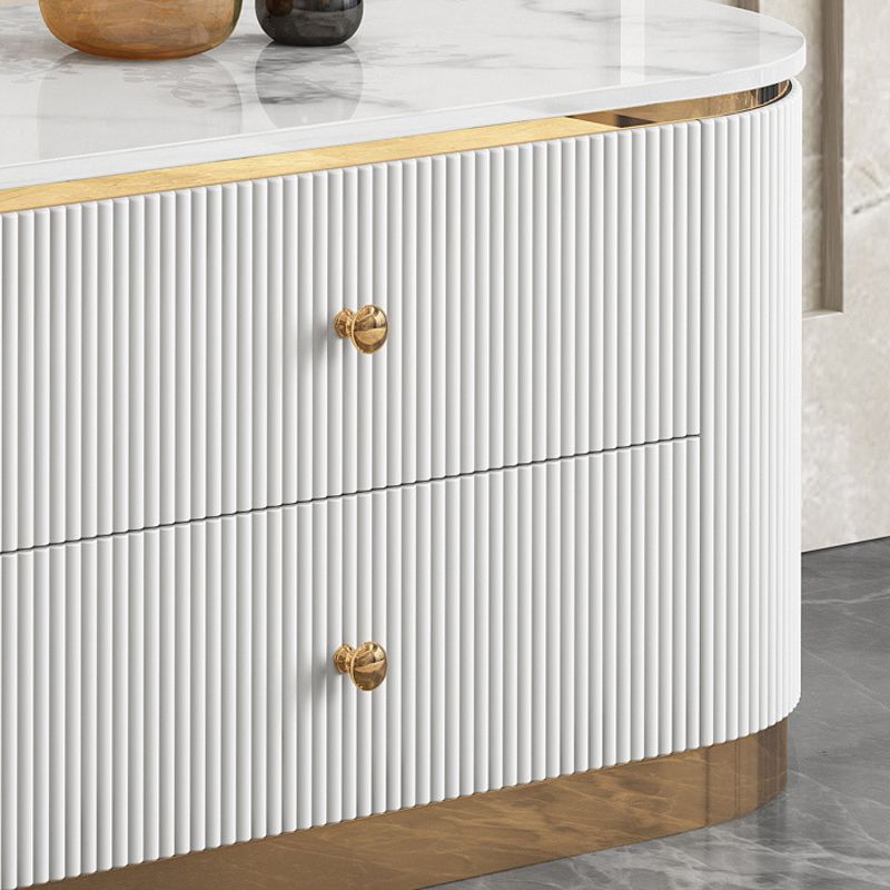 Glam Marble TV Stand Console Enclosed Storage TV Media Stand with Doors for Living Room Clearhalo 'furn' 'furn_tv_stands_entertainment_centers' 'Furniture' 'Living Room Furniture' 'TV Stands & Entertainment Centers' 'TV Stands & Media Storage Furniture' 'tv_stands_entertainment_centers' 1200x1200_9e1e0508-ab7b-4876-b1c4-b10722811ff5