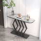 Table de consola contemporánea de piedra de 11 "de ancho Sofá de la consola de la luna