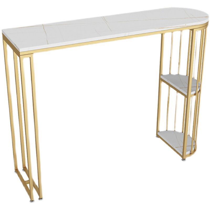 Traditional Luxury Bar Table Stone Top Bar Table with Sled Base Clearhalo 'Bar Furniture' 'Bar Tables' 'bar_tables' 'furn' 'furn_bar_tables' 'Furniture' 'furniture_bar_tables' 'Kitchen & Dining Furniture' 1200x1200_9e1e4d5a-f293-422e-84c6-f2bc20904f1a