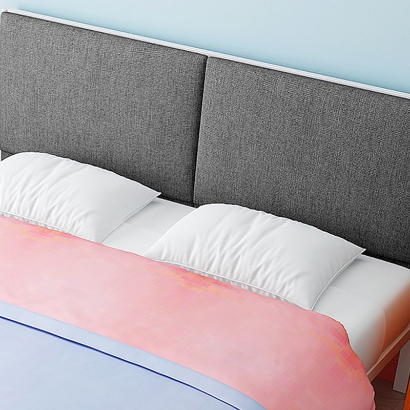 Legno di pino da letto in metallo 78,74 "L tela del letto moderno letto in grigio