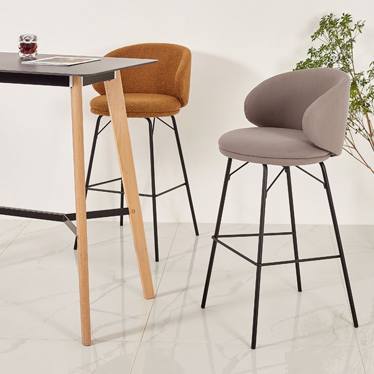 Modern Style Metal Bar-stool Bucket Counter Bar Stool for Home Clearhalo 'Bar Furniture' 'Bar Stools' 'bar_stools' 'furn' 'furn_bar_stools' 'Furniture' 'furniture_bar_stools' 'Kitchen & Dining Furniture' 1200x1200_9e1f1fc1-3ad3-4659-b3b8-8147fe63f86a