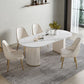Glam 1/2/5/6/7 Pieces Dining Set Oval Sintered Stone Dining Table Set Clearhalo 'Dining Room Sets' 'Dining Tables & Seating' 'dining_room_set' 'furn' 'furn_dining_room_set' 'Furniture' 'furniture_dining_room_set' 'Kitchen & Dining Furniture' 1200x1200_9e210494-3b95-4110-b820-9d505a03f2b0