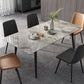 Glam Style Stone Dining Table 4 Black Legs Table Home Rectangle Dining Table Clearhalo 'Dining Tables & Seating' 'Dining Tables' 'dining_table' 'furn' 'furn_dining_table' 'Furniture' 'furniture_dining_table' 'Kitchen & Dining Furniture' 'kitchen' 'kitchen_dining_table' 1200x1200_9e211bdf-a325-4e3d-a021-3c067ab589cb
