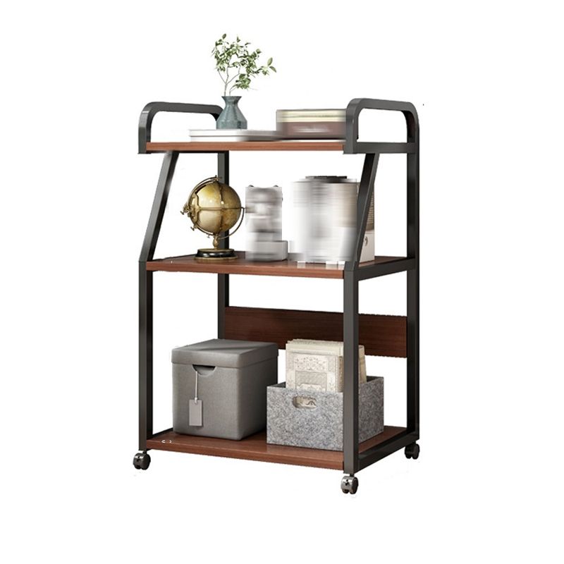 Modern Style Open Bookshelf Wooden Shelf Bookcase with Caster Wheels Clearhalo 'Bookcases' 'furn' 'furn_bookcases' 'Furniture' 'furniture_bookcases' 'kitchen' 'kitchen_bookcases' 'Living Room Furniture' 'Office Furniture' 1200x1200_9e21444b-a286-422b-83bc-0943229f2439