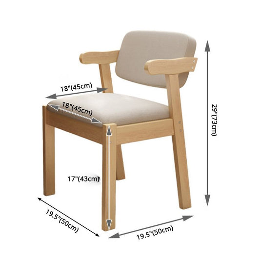 Scandinavian Home Arm Chair Open Back Wood Upholstered Dining Room Chair Clearhalo ' kitchen&dining_furn' 'Dining Chairs' 'Dining Tables & Seating' 'dining_chair' 'furn' 'furn_dining_chair' 'Furniture' 'furniture_dining_chair' 'Kitchen & Dining Furniture' 'kitchen' 1200x1200_9e214f35-c476-406e-ab7d-8e1b9bb4f043