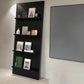 Industrial Standard Closed Back Bookcase Metal Black Bookshelf with Shelves