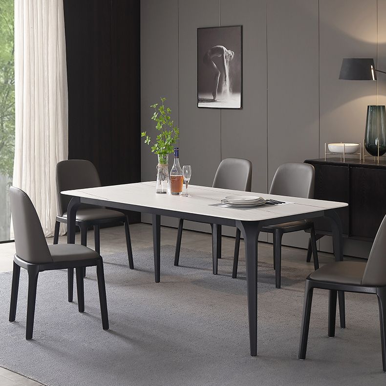 4 Legs Dining Site Table Simplicity Style Stone Dining Table for Home Kitchen Clearhalo 'Dining Tables & Seating' 'Dining Tables' 'dining_table' 'furn' 'furn_dining_table' 'Furniture' 'furniture_dining_table' 'Kitchen & Dining Furniture' 'kitchen' 'kitchen_dining_table' 1200x1200_9e245c5f-a497-488f-aa90-3c3b7d4a4f26