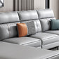 Modern 5-seat Faux Leather Sectional Square Arm Sectional with 4 Pillows Clearhalo 'furn' 'furn_sectionals' 'Furniture' 'Living Room Furniture' 'Sectionals' 1200x1200_9e24e336-77a9-4181-828e-16626738dc41