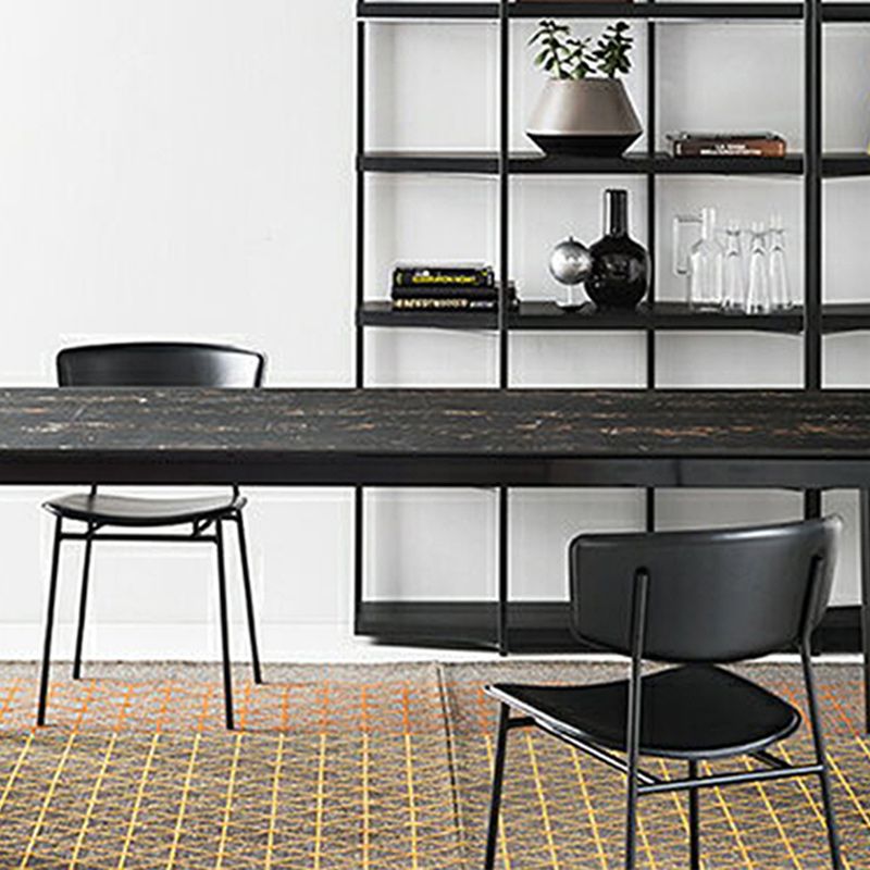 Upholstered Dining Chair Glam Style Open Back Side Chair for Indoor Clearhalo 'Dining Chairs' 'Dining Tables & Seating' 'dining_chair' 'furn' 'furn_dining_chair' 'Furniture' 'furniture_dining_chair' 'Kitchen & Dining Furniture' 1200x1200_9e25841c-2959-44cc-a035-bf4714c8a42e