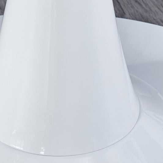 Mesa de madera moderna para mesa redonda de restaurantes con pedestal de metal