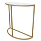 Glam Half Moon Console Accent Table Antieke afwerking Bafe -consoletafel