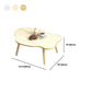 Modern Wooden Free Form Coffee Table with 4 Natural Wooden Legs
