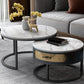 Modern Metal Frame Storage Coffee Table White Slate Round Table Clearhalo 'Coffee & Accent Tables' 'Coffee Tables' 'coffee_tables' 'furn' 'furn_coffee_tables' 'Furniture' 'furniture_coffee_tables' 'Living Room Furniture' 1200x1200_9e271ba8-1fd3-4453-bf6c-3a7c4321f986