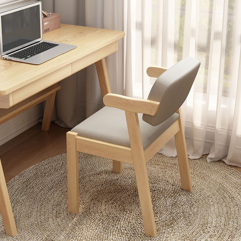 Scandinavian Indoor Arm Chair Upholstered Open Back Wood Dining Room Chair Clearhalo ' kitchen&dining_furn' 'Dining Chairs' 'Dining Tables & Seating' 'dining_chair' 'furn' 'furn_dining_chair' 'Furniture' 'furniture_dining_chair' 'Kitchen & Dining Furniture' 'kitchen' 1200x1200_9e275342-4313-4392-a5fc-1fa5add19cdf