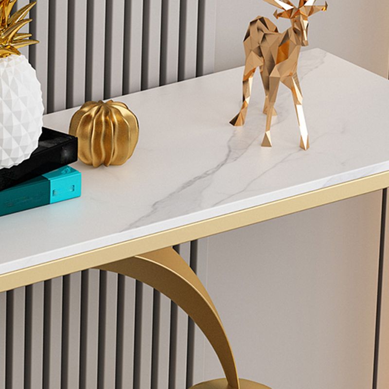 Contemporary Console Accent Table Antique Finish Console Sofa Table in Stone Clearhalo 'Console Tables' 'console_tables' 'Entry & Mudroom Furniture' 'furn' 'furn_console_tables' 'Furniture' 1200x1200_9e2958eb-c252-45aa-98fb-48864f075761