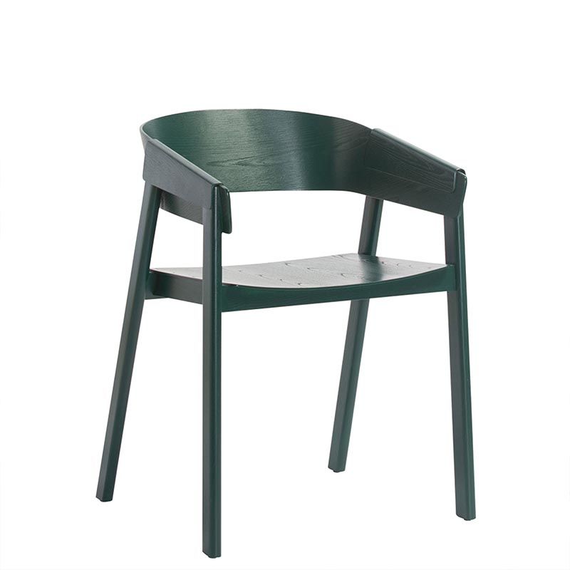 Sedia a braccio da pranzo in legno sedia da pranzo moderna con gambe in legno