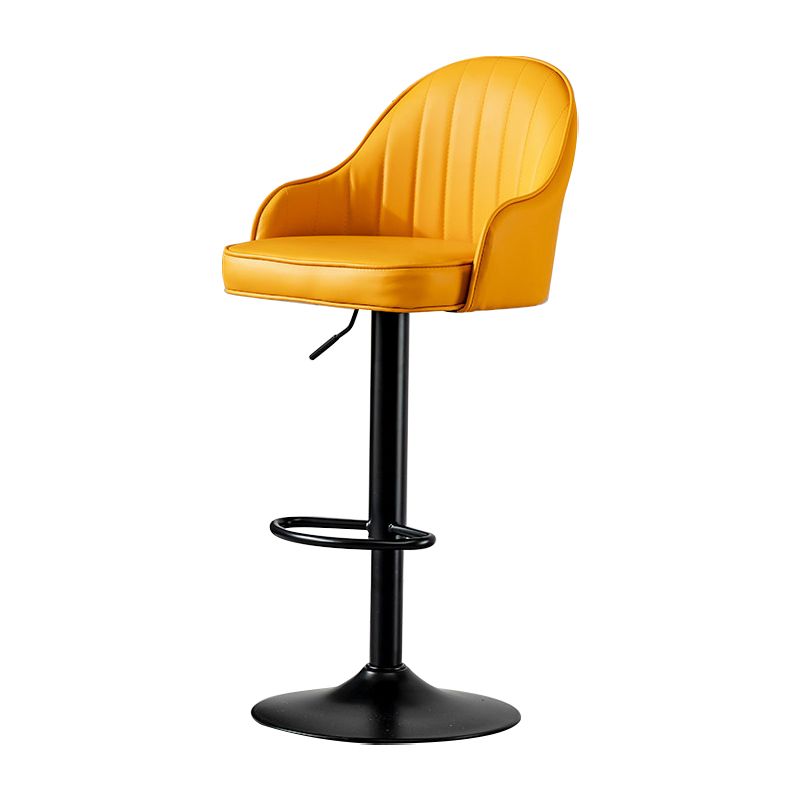 Industrial Bar and Counter Stool Adjustable Height Stool with Pedestal Base Clearhalo 'Bar Furniture' 'Bar Stools' 'bar_stools' 'Furniture' 'furniture_bar_stools' 'Kitchen & Dining Furniture' 1200x1200_9e2cc106-4000-4588-8cf8-bcbbf9a18def