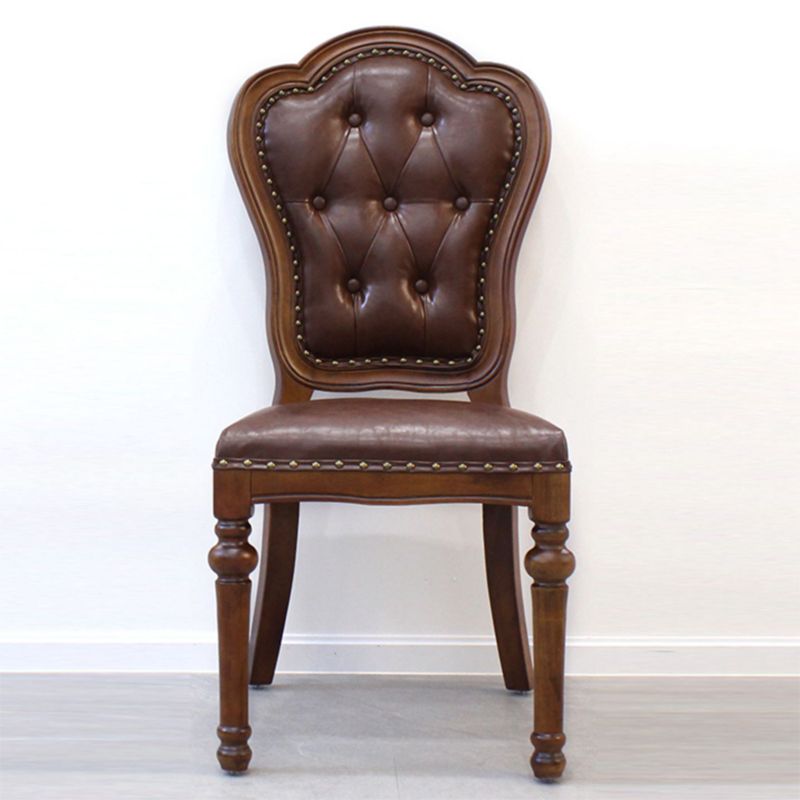 Rustic Style Solid Wood Set of 7 Dinette Table with Upholstered Chair Clearhalo 'Dining Room Sets' 'Dining Tables & Seating' 'dining_room_set' 'furn' 'furn_dining_room_set' 'Furniture' 'Kitchen & Dining Furniture' 1200x1200_9e2e7423-93d8-460a-a056-619e493f463b