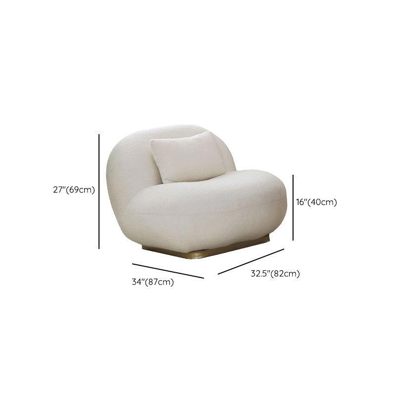 Fixed Back Round Accent Chair Solid Color Modern Lounge Chair Clearhalo 'Accent Chairs' 'accent_chairs' 'Chairs & Seating' 'furn' 'furn_accent_chairs' 'Furniture' 'Living Room Furniture' 1200x1200_9e30d00b-c06a-43db-8608-e0f58a8fa13f