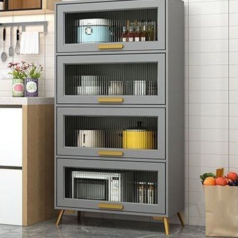 Sideboard in legno in legno ingegnerizzato in stile glam con porta di vetro