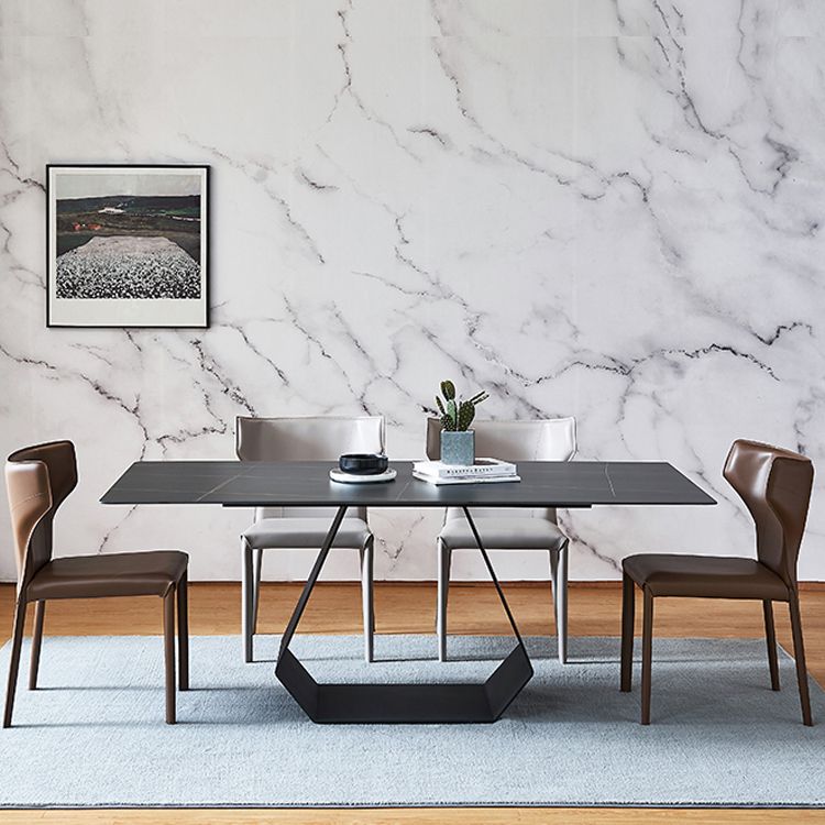 Contemporary Style Dining Chair Armless Metal Wingback Chair for Kitchen Clearhalo ' kitchen&dining_furn' 'Dining Chairs' 'Dining Tables & Seating' 'dining_chair' 'furn' 'furn_dining_chair' 'Furniture' 'furniture_dining_chair' 'Kitchen & Dining Furniture' 'kitchen' 1200x1200_9e31b013-b185-4148-b2cf-b6f4ffae435e