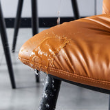 Industrial Indoor Side Chair Solid Back Metal Upholstered Dining Room Chair Clearhalo ' kitchen&dining_furn' 'Dining Chairs' 'Dining Tables & Seating' 'dining_chair' 'furn' 'furn_dining_chair' 'Furniture' 'furniture_dining_chair' 'Kitchen & Dining Furniture' 'kitchen' 1200x1200_9e31f25f-7283-4694-8b94-3a77e7522bf5