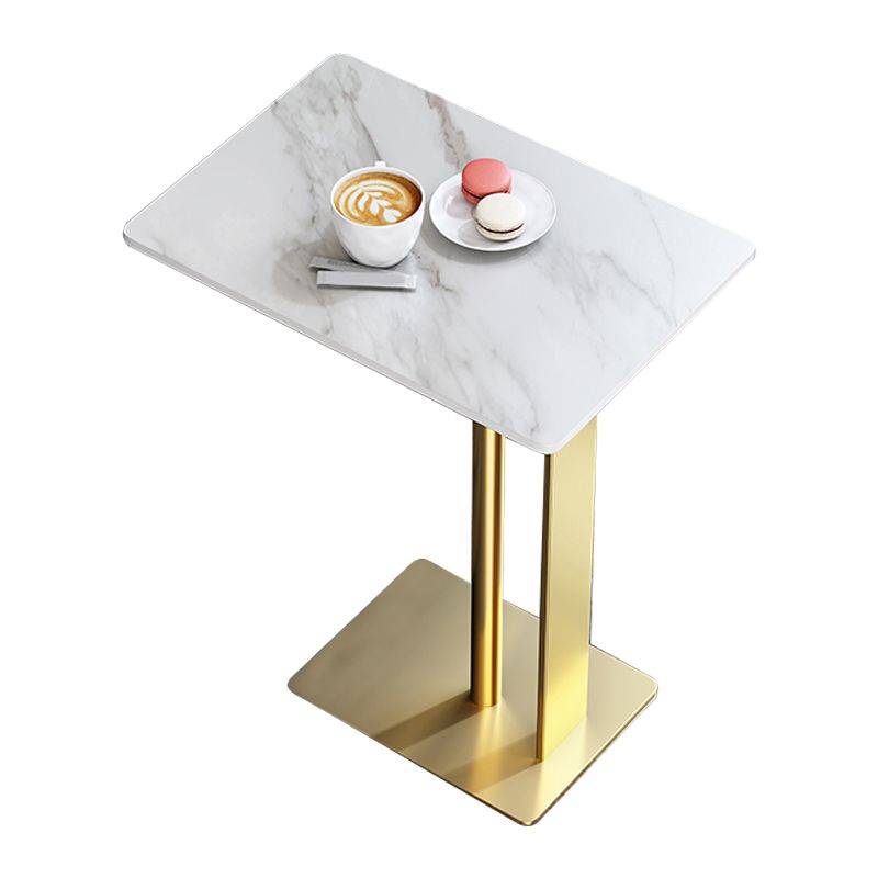 Contemporary Metal C Side Table 21.65" Tall Rectangular End Table