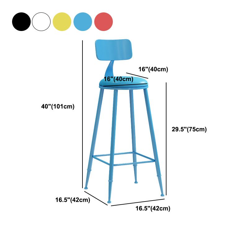 Industrial Dessert Shop Low Back Stool Matte Finish Upholstered Bar Stools Clearhalo 'Bar Furniture' 'Bar Stools' 'bar_stools' 'furn' 'furn_bar_stools' 'Furniture' 'furniture_bar_stools' 'Kitchen & Dining Furniture' 1200x1200_9e342e15-40a9-4886-83e5-11dabce334ab