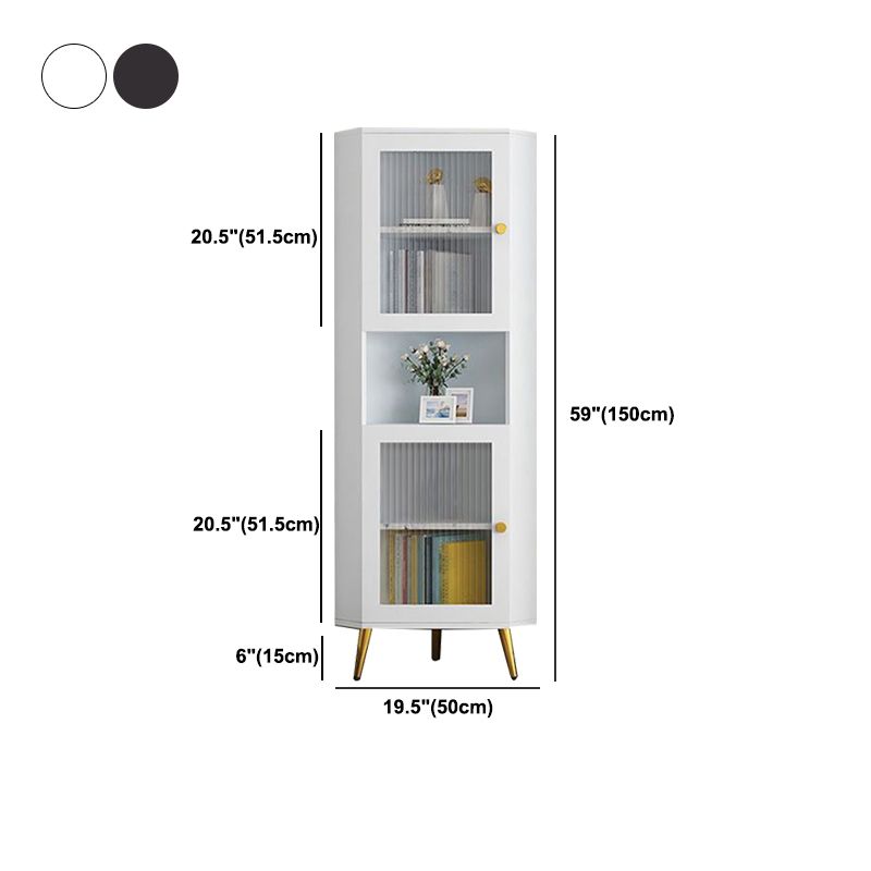 Corner Wood Accent Cabinet with 2 Door Contemporary Side Cabinet Clearhalo 'Cabinets & Chests' 'cabinets_chests' 'furn' 'furn_cabinets_chests' 'Furniture' 'Living Room Furniture' 1200x1200_9e3473bf-9f46-417e-b3f8-bd30c6699614