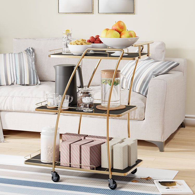 モダンなシンプルなオープンストレージキッチントロリー長方形のダイニングルーム準備テーブル