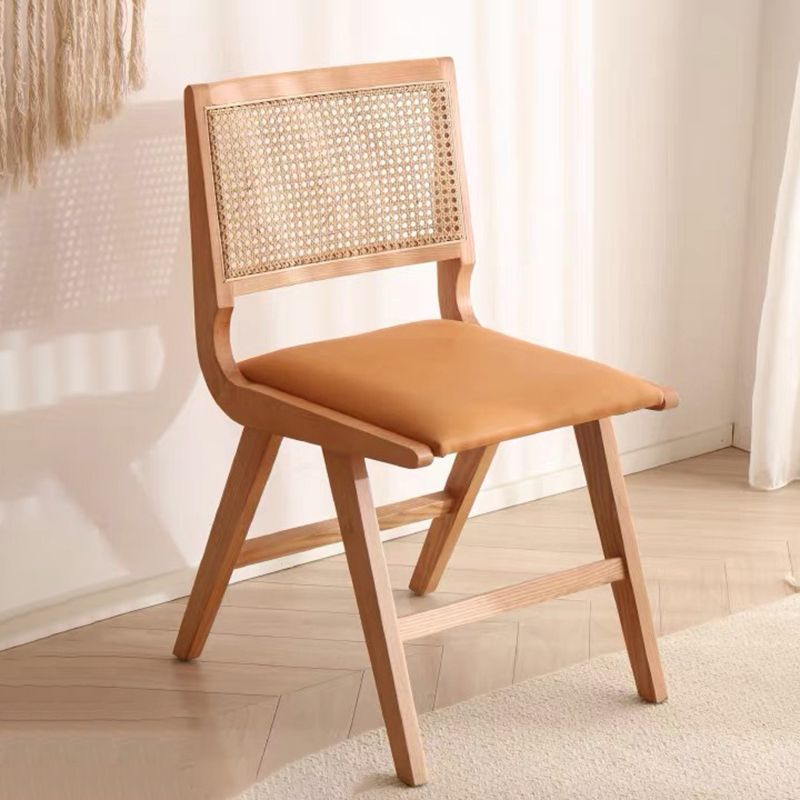 Silla lateral contemporánea silla de comedor de madera abierta para la cocina