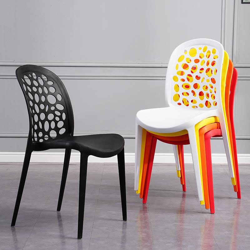 Contemporary Style Armless Plastic Side Chair Open Back Side Chair Clearhalo 'Dining Chairs' 'Dining Tables & Seating' 'dining_chair' 'furn' 'furn_dining_chair' 'Furniture' 'furniture_dining_chair' 'Kitchen & Dining Furniture' 1200x1200_9e3a9efd-ed3e-4c29-80ad-e4fc3cdada8e