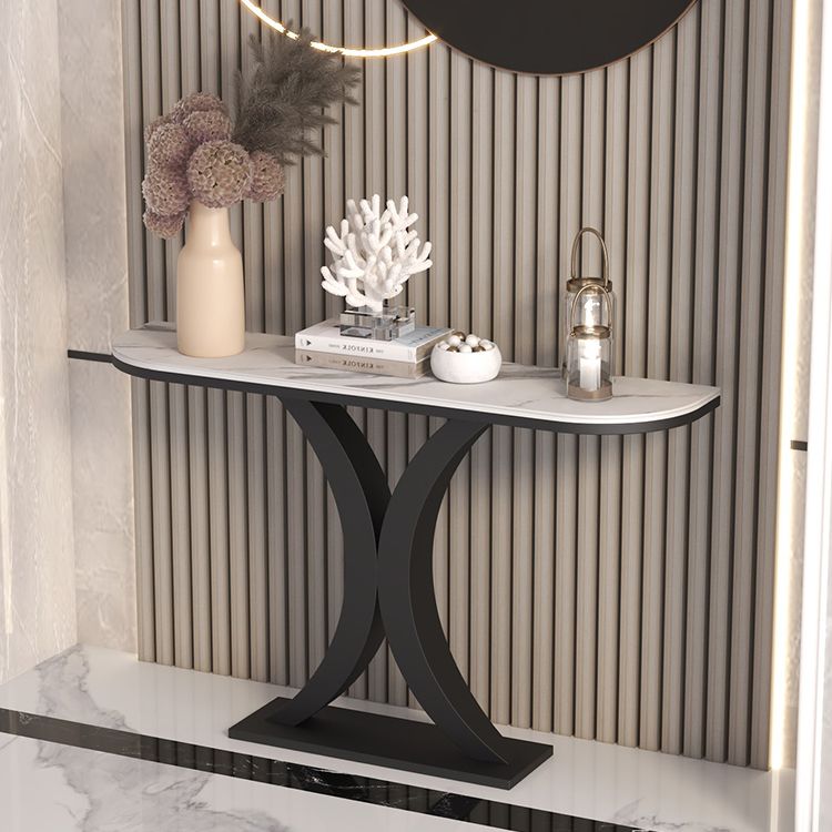Stone Modern Console Tabla 1-plataforma 31.5 "Mesa de acento de altura para Hall