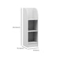 Modem Wooden Bookshelf Pure White Geometric Shelf Bookshelf for Home Office
