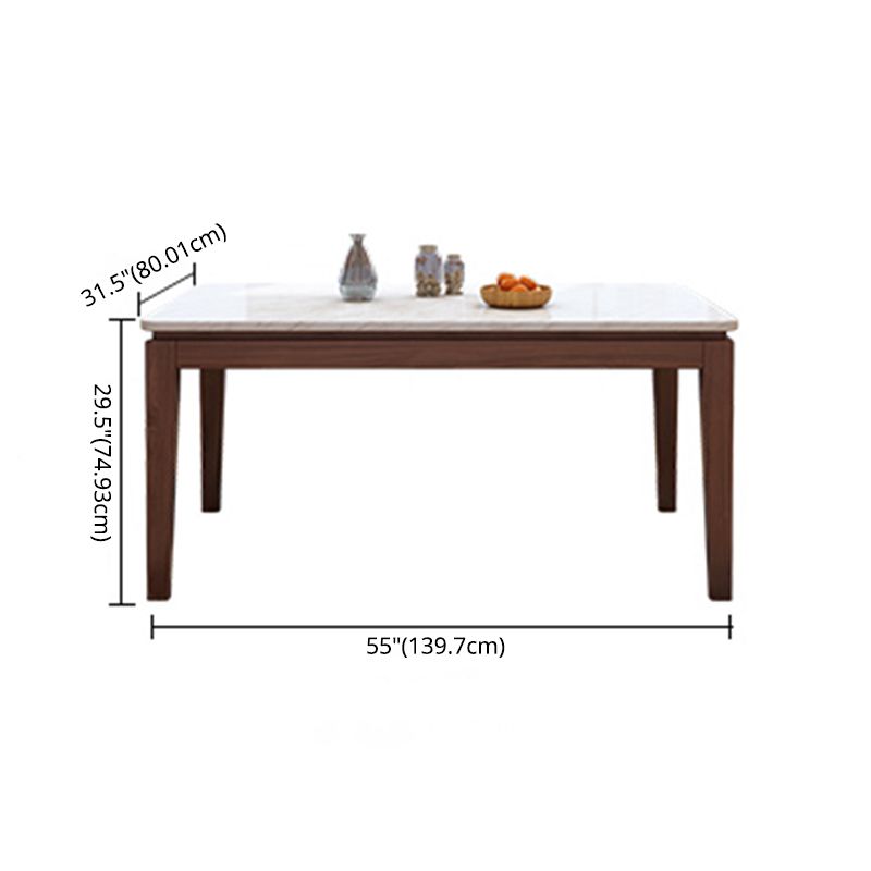 Scandinavian Solid Wood Base Dining Table Rectangle Formal Dinette Set for Home Clearhalo 'Dining Room Sets' 'Dining Tables & Seating' 'dining_room_set' 'furn' 'furn_dining_room_set' 'Furniture' 'furniture_dining_room_set' 'Kitchen & Dining Furniture' 'kitchen&dining_furn' 'kitchen' 1200x1200_9e3c0f4a-f49e-4b07-87b9-9aebf626bc9e