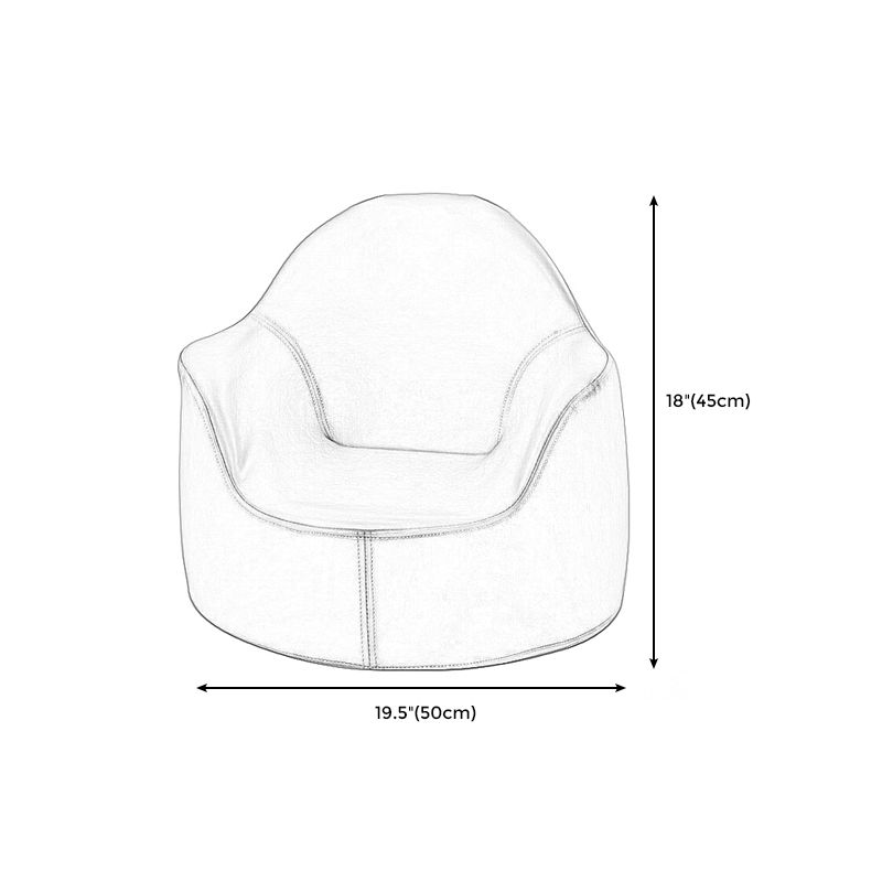 19.69"L x 19.69"W x 17.72"H Modern PU Camel Back Barrel Chair for Living Room