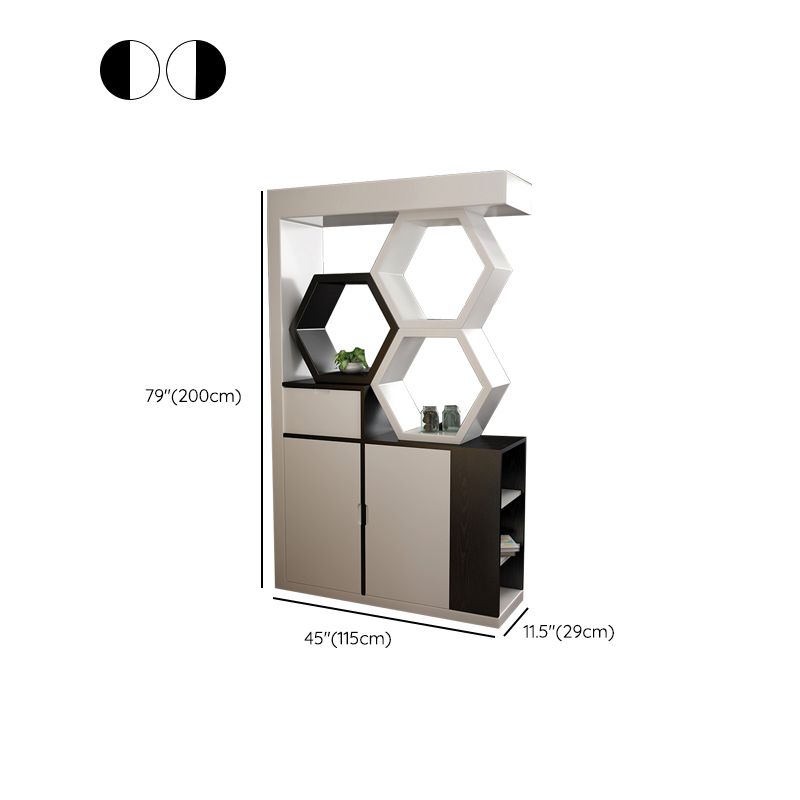 Contemporary 1-Door 78.74" H Cabinet Wooden Accent Chest with Shelf Clearhalo 'Cabinets & Chests' 'cabinets_chests' 'furn' 'furn_cabinets_chests' 'Furniture' 'Living Room Furniture' 1200x1200_9e3c6caa-a644-4786-ac16-8696ce70b417