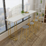 1/2/5 stuks luxueuze rechthoek pubtafel set houten toonbanktafel met hoge ontlasting