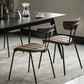 Home Kitchen Industrial Side Chair PU Leather Upholstered Armless Chair