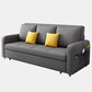 Contemporary Square Arm Cotton Blend Couch Bed with Pillows in Grey Clearhalo 'furn' 'furn_sofas' 'Furniture' 'Living Room Furniture' 'Sofa' 'sofas' 1200x1200_9e3d2329-d91b-4e82-a29e-b9cb004d7d0e