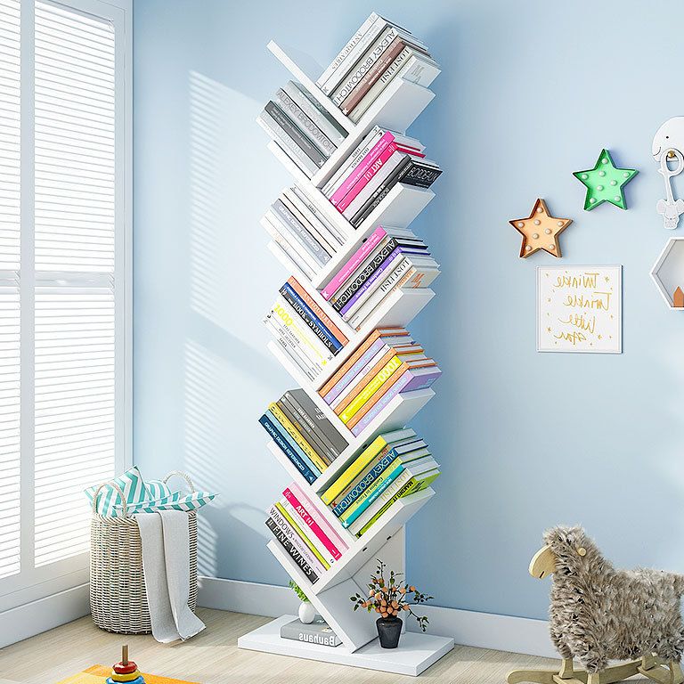 Salon contemporain étagère et étagère fabriquée en bois bibliothèque en bois