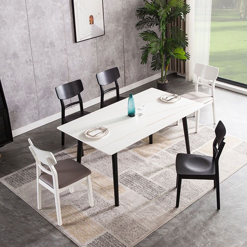 Wood Kitchen Dining Side Chair Ladder Back Side Chair in Black Clearhalo 'Dining Chairs' 'Dining Tables & Seating' 'dining_chair' 'furn' 'furn_dining_chair' 'Furniture' 'Kitchen & Dining Furniture' 1200x1200_9e3e7757-caf1-486b-ba46-9aeeb8ad120b