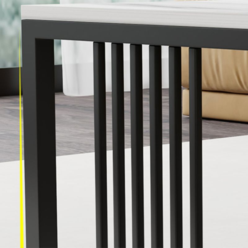 Glam 16.5" H Rectangle/Square Slate Coffee Table Steel Frame Cocktail Table Clearhalo 'Coffee & Accent Tables' 'Coffee Tables' 'coffee_tables' 'furn' 'furn_coffee_tables' 'Furniture' 'Living Room Furniture' 1200x1200_9e3ec61a-8bc8-4aa3-9c0f-b6364efb5c30